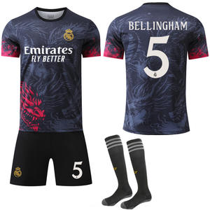 2425 pour les ensembles de football édition spéciale commémorative pour enfants à motif Dragon Noir Rouge Nouvelle police N°9 Mbappé 7 Vinicus - Product Image 6