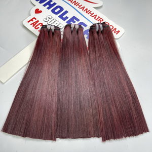 Extensions de cheveux humains vietnamiens Remy, tissage machine, texture naturelle, lisses, qualité supérieure - Product Image 4