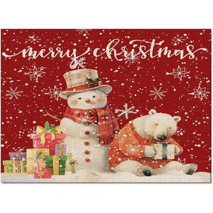 พรมคริสต์มาสสีฟ้าแนววินเทจพร้อมลายตุ๊กตาหิมะหมีเกล็ดหิมะพรมกันลื่นสำหรับห้องนอนห้องนั่งเล่นของตกแต่งบ้านในสต็อก - Product Image 3