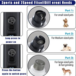 Herramienta de Aseo para Mascotas con Pantalla Digital, Cortaúñas para Perros y Gatos, Recargable, de 2 Velocidades, con Pantalla Digital y Luz - Product Image 5