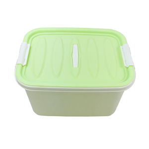 Food Grade Plastic Storage Boxes Bins Storage Organizer Orange Green Color