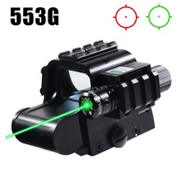 553 Viseur holographique rouge et vert en alliage d'aluminium tactique pour la chasse et le tir