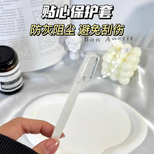 Lmltop Juego de herramientas para dar forma a las cejas con peine, tijeras, pinzas, acero inoxidable, duradero, estilo moderno, blanco, plateado, JJF16 - Product Image 4