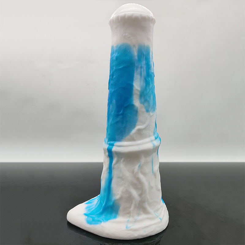 Blue with white