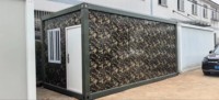JHCE Tiny House Conteneur Préfabriqué Contemporain Camouflage à Toit Plat Entièrement Assemblé de Haute Qualité pour Villas et Maisons