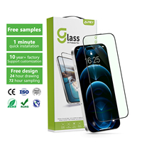 Protecteur d'écran en verre céramique anti-lumière bleue certifié Aurey Allemagne pour téléphones mobiles iPhone 15 14 16 Pro Max