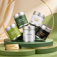 Poudre de Matcha Culinaire de Grade 2A à Marque Blanche Personnalisée 50g/Boîte Sans Additifs pour Latte, Pâtisserie et Desserts