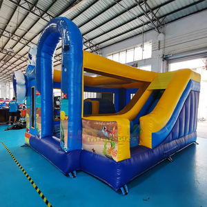 Castillo inflable acuático con tobogán, brincolín inflable para fiestas, casa de brinco para niños - Product Image 3