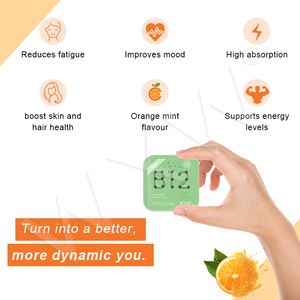 Píldoras de vitamina B12 OEM/ODM, soporte de crecimiento de altura saludable para el cerebro y los nervios, película de energía, dulces para la salud de los adultos, resbalones orales - Product Image 2