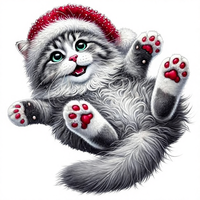 STAR Factory Vente en gros Série Noël Peinture diamant 5D Fait main DIY Chat Toile écologique Technique de pose complète
