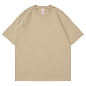 T-shirt Oversize da Donna a Tinta Unita, <span class=keywords><strong>Design</strong></span> Semplice, con Logo Personalizzato, Spalle Cadenti, Pesante, Senza Etichetta, per Stampa - Product Image 5