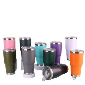 IStapromo Cadeaux – Gobelet isotherme de voyage en acier inoxydable à double paroi de 30 oz avec couvercle à paille et logo personnalisé - Product Image 4