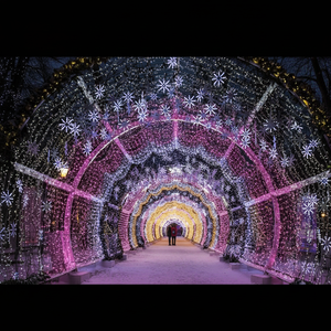 Luces de arco de aleación de aluminio impermeables multicolor para festivales, parques, pasillos, entradas de eventos navideños y decoración festiva. - Product Image 1
