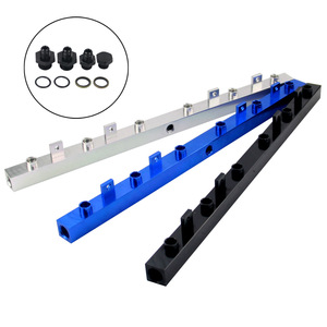 Fuel Rail Filter For Bmw E30 M20 Engine Blue Aluminum With Black <b>Plugs</b> And O Rings 5470 An6 Thread - Product Image 5