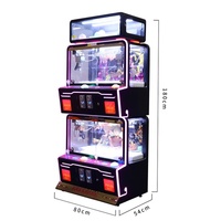 Jeux à pièces pour quatre joueurs Arcade Mini peluche Poupée Grue à griffes Machine avec vitrine