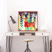 Peinture diamant personnalisée avec cerf, broderie complète 5D cristal, forme spéciale, à faire soi-même