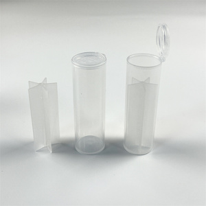 Tubo de rollo de partición superior Pop de plástico de boca ancha con paquete de 5 compartimentos Tubo de compresión hermético para habitación con tapas resistentes a los niños - Product Image 1