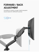 Bras de moniteur réglable multi-angle Stable de 13 à 27 pouces Support de moniteur Support d'ordinateur