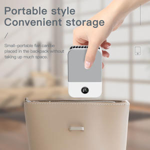 Портативный вентилятор на шею с LED-дисплеем, USB, беспроводной, 3 скорости, для автомобиля, на аккумуляторе - Product Image 3