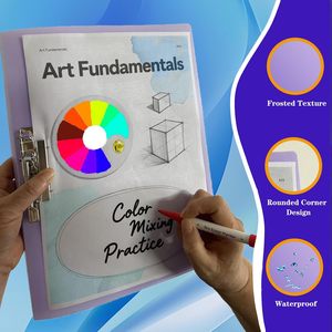 <b>A4</b> Waterproof Double Strength Clip PP Material <b>Folder</b> for Students' Loose-leaf Tests Office Data Receipt Plating - Product Image 5