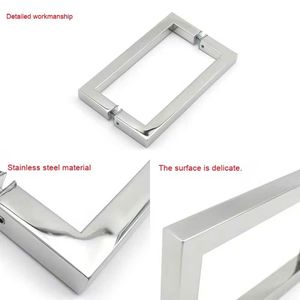 Manija Empotrada de Acero Inoxidable para Puerta Doble de Vidrio, Diseño Moderno y Resistente, Fácil de Instalar, para Villas Comerciales - Product Image 2