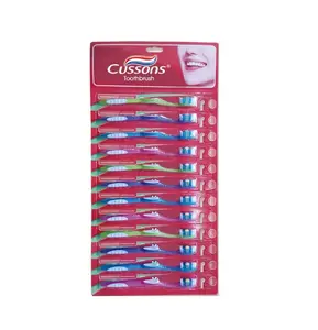 Custom Wholesale Multi-colored Firm Hard Adult Toothbrush 12 Pack