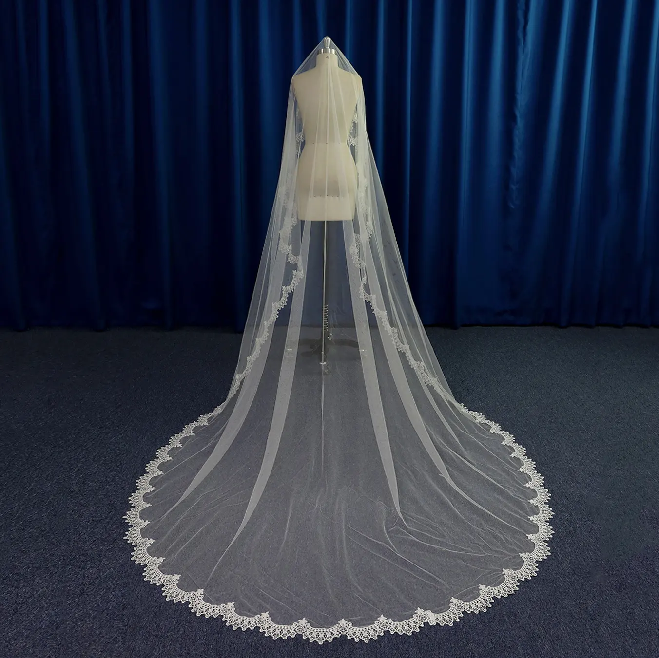 Lange Veils Voor Wedding Bridal Bruiden Met Kant Applicaties