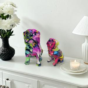 Nouvelle Décoration Artistique Transfrontalière en Résine Époxy Sculptée : Chien Épervier Assis pour Salon, Chambre, Entrée et Salle d'Exposition - Product Image 3