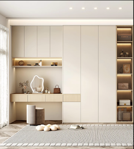 ตู้เสื้อผ้าสำหรับเก็บเสื้อคลุมห้องตู้เสื้อผ้าห้องล็อกเกอร์มีประตูไม้อัดทนทาน - Product Image 2