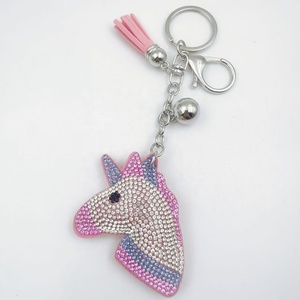 Nuevo Llavero de Unicornio de Dibujos Animados con Diamantes de Imitación y Borla de Cristal, Colgante de Moda para Bolsos - Fabricante - Product Image 3