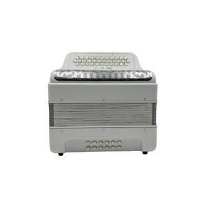 Fisarmonica Diatonica Professionale OEM SEASOUND JB3412C 34 Tasti 12 Bassi 3 Registri Corpo Bianco Opaco Griglia Argento Legno Bianco - Product Image 1