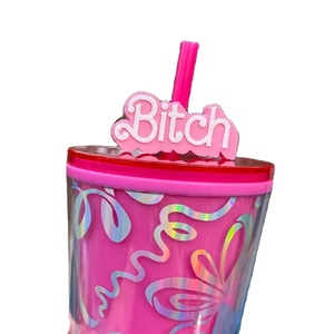 Diseño personalizado Paja de silicona Topper 10mm Vaso Topper Accesorios Regalo Promoción Regalos - Product Image 1