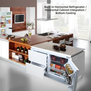 196L Fully Integrated French Home Refrigerator <b>Freezer</b> Undercounter <b>Drawer</b>-Type Built-in Ice Maker for Hotel & Kitchen Island Fr - Product Image 3