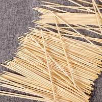 Bâtonnets de barbecue en bambou de qualité supérieure, couleur naturelle, écologiques, biodégradables, longueur 12-50 cm, pour barbecue