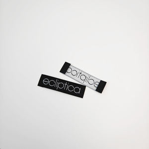Étiquettes tissées en coton écologique de haute qualité, imprimées à l'écran, pour vêtements, avec logo de marque de luxe, étiquette tissée bio à coudre au col - Product Image 6