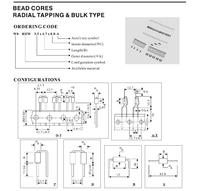 Noyau de ferrite toroïdal moulé sur mesure pour filtre anti-bruit EMI/EMC de PCBA, suppresseur de ligne électrique, vente en gros