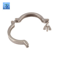 Abrazadera en T de Acero Inoxidable y Aleación de Aluminio para Tubos de Vacío con Superficie Pulida en Medidas en Pulgadas