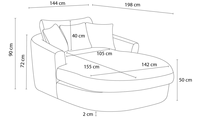 Fauteuil en velours côtelé crème, canapé sectionnel surdimensionné, rembourrage en éponge, housse pour salon, coin lecture, chambre à coucher, coin de bureau à domicile