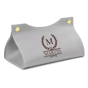 Customized Leather Square Tissue <b>Box</b>, Tissue/Napkin Case Cover with Name and Logo, Personalized Paper <b>Towel</b> <b>Box</b> for Home Office - Product Image 5
