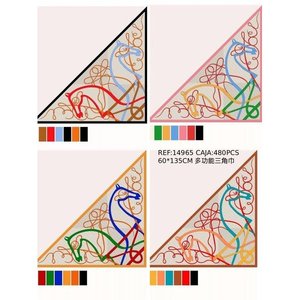 Sciarpa Triangolare Multifunzionale 60x135Cm con Design di Cavallo Ricamato per Accessorio di Moda - Product Image 1