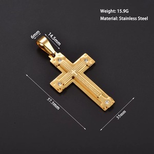Collier Jésus en Acier Inoxydable, Pendentif Croix Biblique, Bijou Religieux pour Homme, Charme de Prière, Cadeau de Baptême pour Garçons et Hommes - Product Image 5