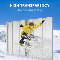 Écran transparent led d'usine d'origine P3.91 P3 rideau en maille led haute résolution publicité murale LED haute résolution