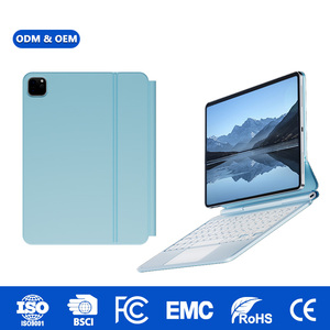 คีย์บอร์ดแม่เหล็กไร้สายแบบกำหนดภาษาได้ พร้อมแทร็คแพดอัจฉริยะและไฟ RGB Backlit สำหรับ iPad Air 13 นิ้ว และ iPad <span class=keywords><strong>Pro</strong></span> 12.9 นิ้ว - Product Image 1