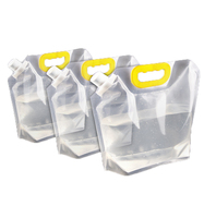 Pochette compostable en plastique PET pour sac d'eau potable avec bec verseur à grande poignée pour l'utilisation de whisky jus de bière brandy
