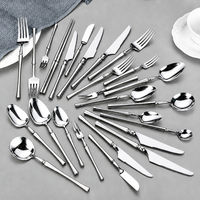 Ensemble de couverts occidentaux en acier inoxydable 304, couteau, fourchette, cuillère, finition miroir, pour la maison, l'hôtel, le restaurant, la restauration, vente en gros