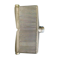 Intercooler Universal FMIC Turbo kembar 2-in-1-Out terpoles 27 "x12.5 * 3" aliran vertikal untuk FORD USA 2004-2016 4.6 V8