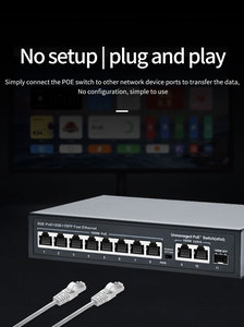 Chip PSE estándar, 11 puertos, conmutador POE de 1000Mbps, 8 PoE + 2 Gigabit Uplink + 1 puerto SFP, conmutador Ethernet no gestionado de 120W - Product Image 4