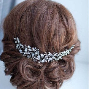 AA0160479 Fashion Bridal Crystal <strong>Hair</strong> Jewelry Handmade Pearls <strong>Hair</strong> <strong>Pins</strong> <strong>Wedding</strong> Headdress - Product Image 2