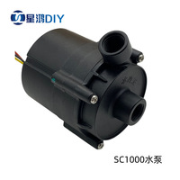 Pompa Sirkulasi Pendingin Air Komputer Water-Cooled SC1000, Inlet/Outlet G1/4, Ulir 2-Titik, 12V DC, Pengatur Kecepatan