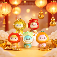 Fortune Snake Baby Mystery Toy Box Lucky Fruit Groente Thema Harsfiguur Nieuwjaar Collectible Standbeeld Festivalcadeau